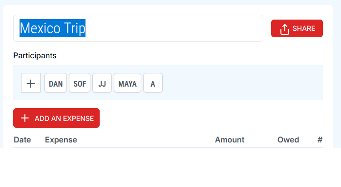 Creating a new expense report